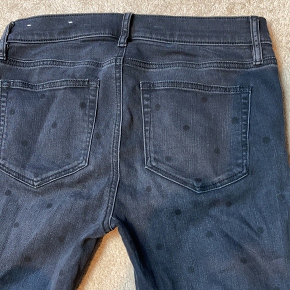 Loft Modern Skinny Black polka dot jeans size 26 - Picture 6 of 9